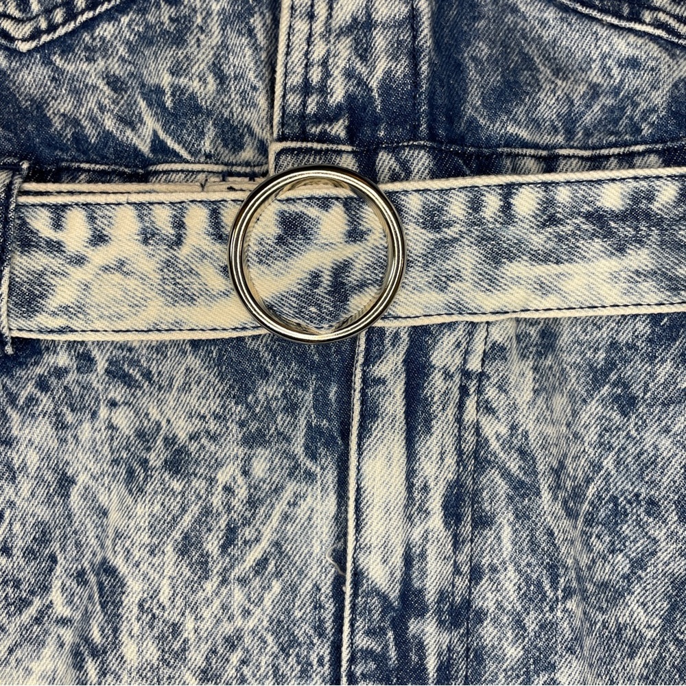 Nasty Gal Bleach Dyed Denim Boiler Suit - Blue - Picture 4 of 16